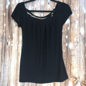 Women’s Vintage Y2K Black Wrapper Criss Cross Lace up Top